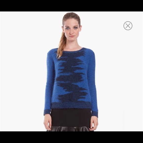 Sandro Système Cobalt Blue Angora Sweater - Picture 8 of 11